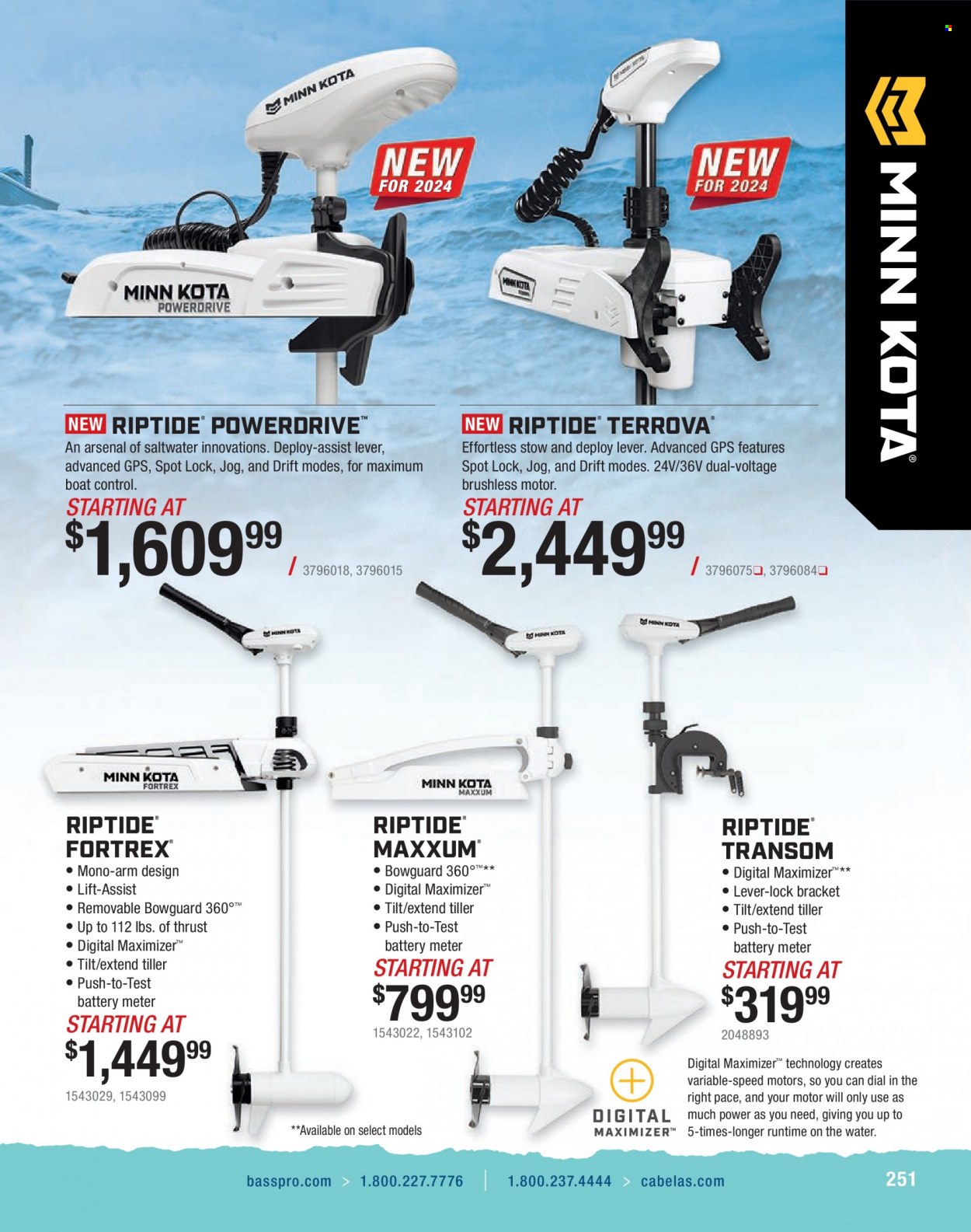Bass Pro Shops Flyer - Sales products - boat. Page 251.