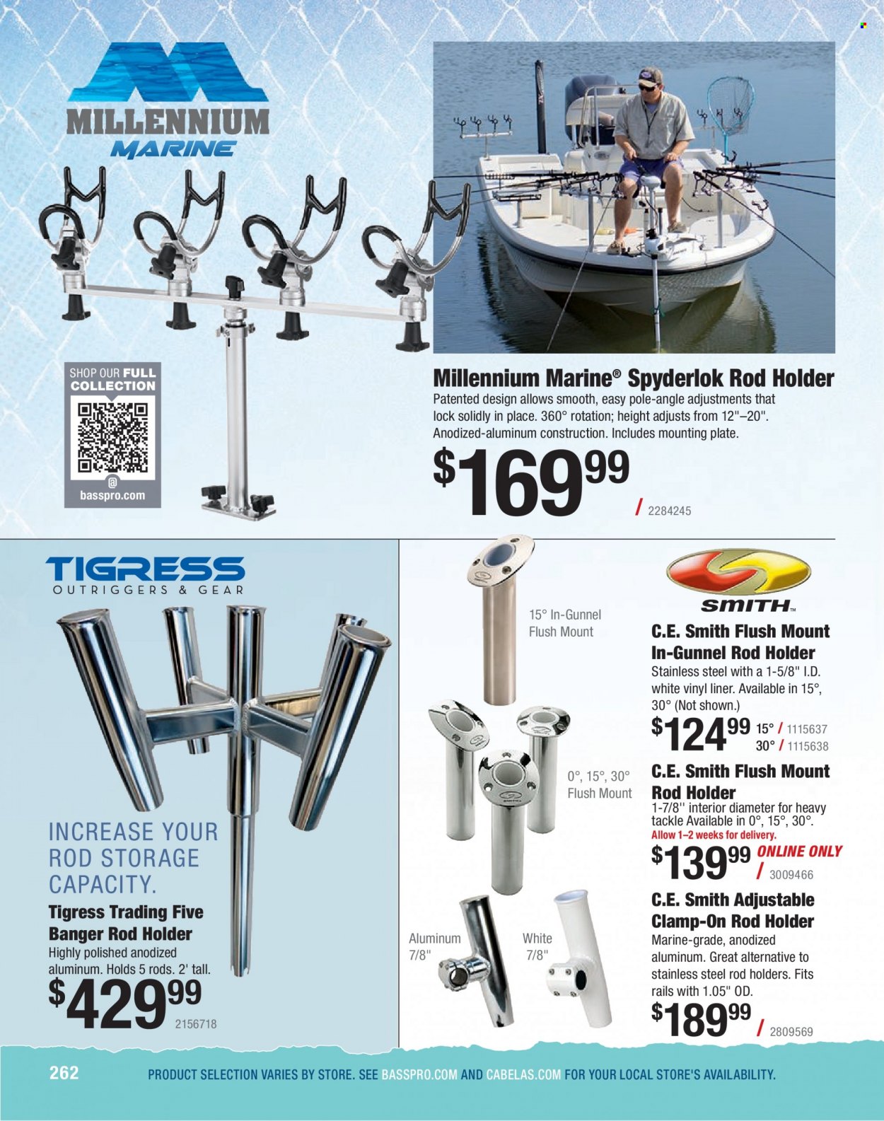 thumbnail - Bass Pro Shops Flyer - Sales products - rod holder. Page 262.