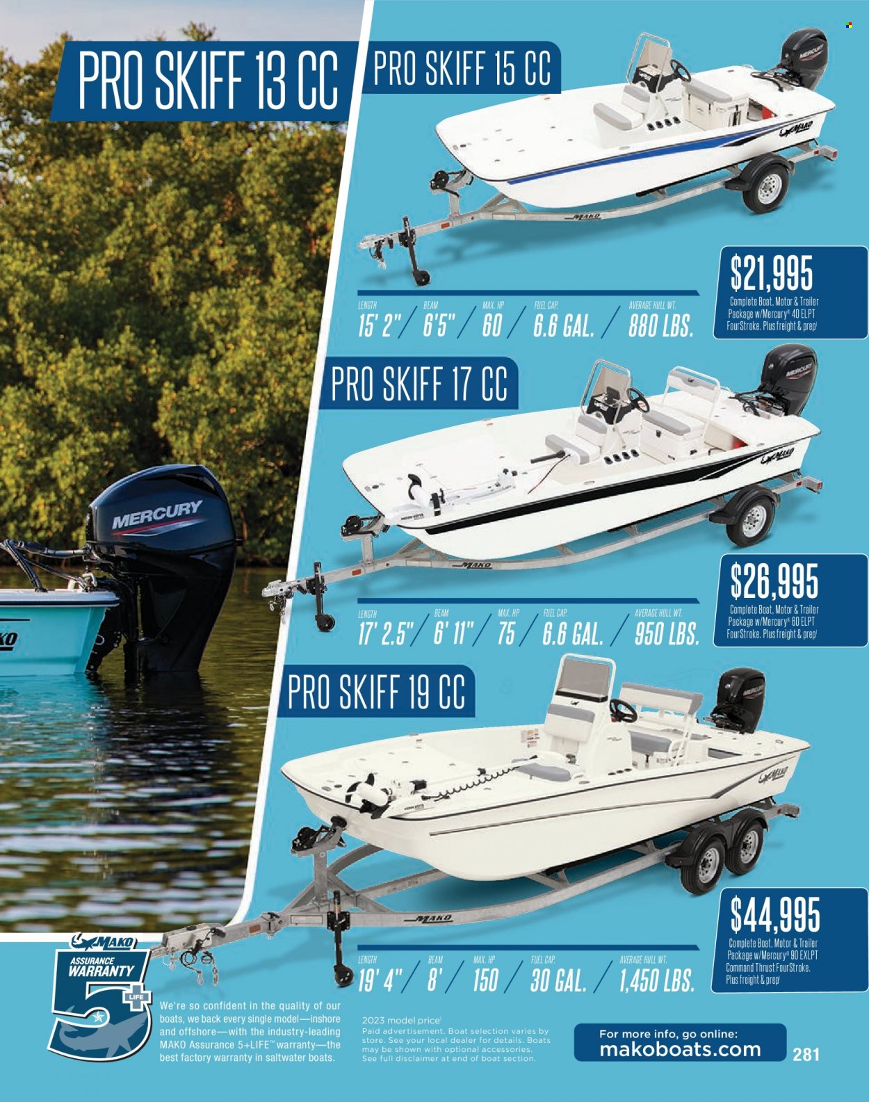 thumbnail - Bass Pro Shops Flyer - Sales products - boat. Page 281.