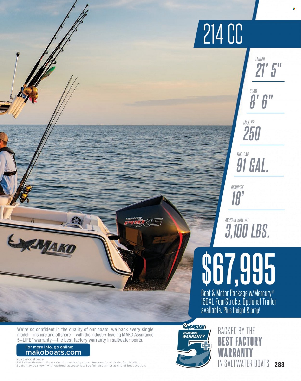 thumbnail - Bass Pro Shops Flyer - Sales products - boat. Page 283.