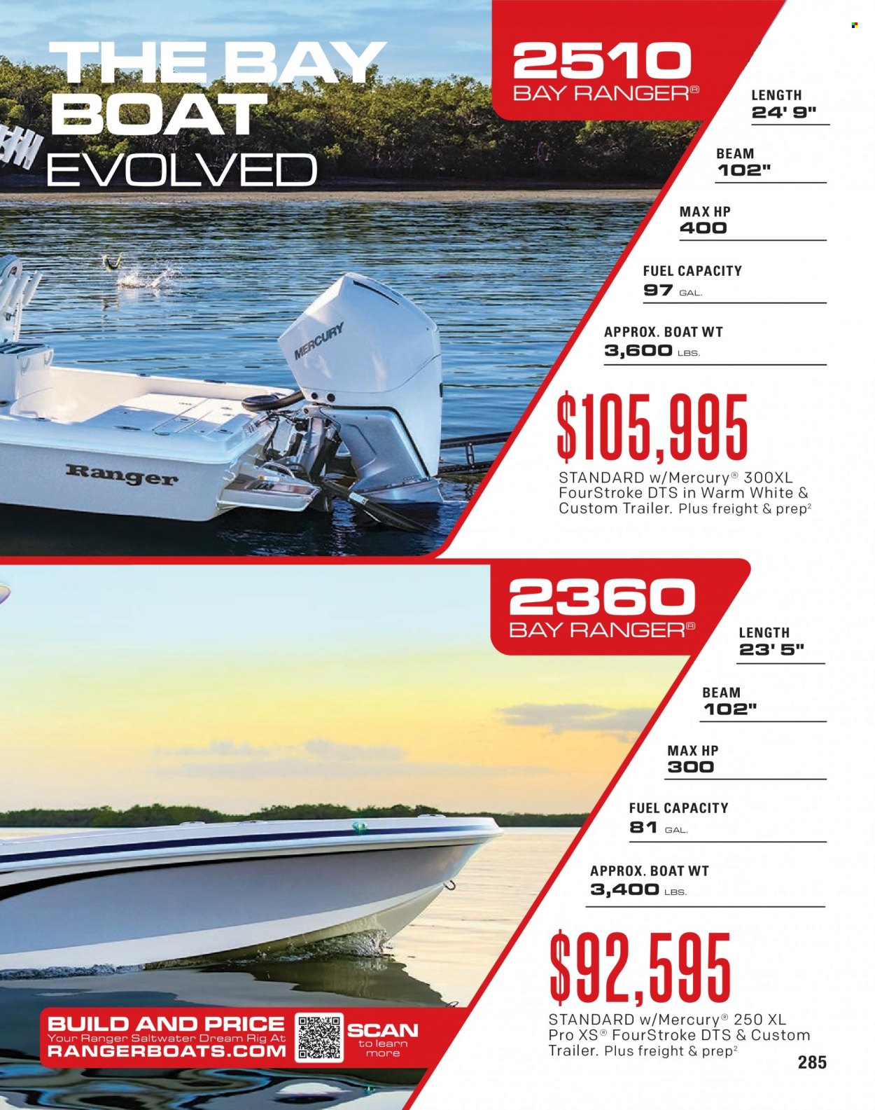 Bass Pro Shops Flyer - Sales products - Hewlett Packard, boat. Page 285.