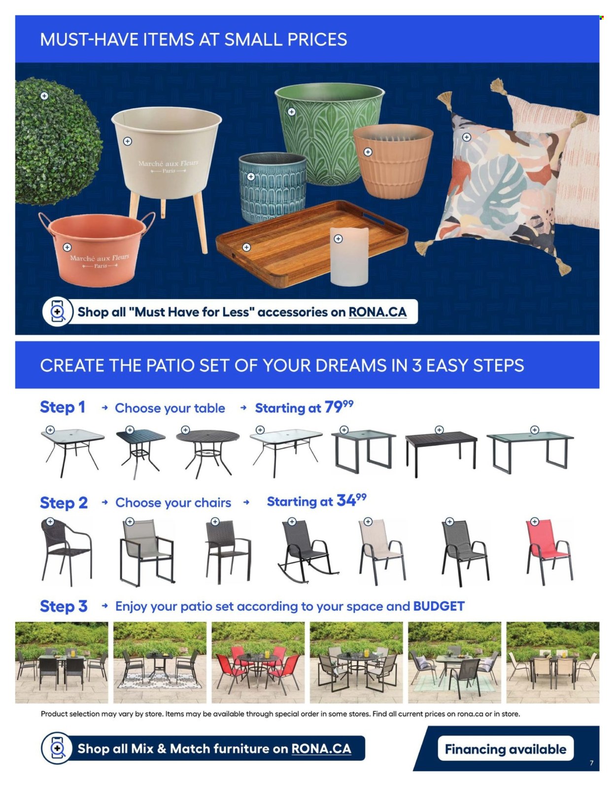 thumbnail - RONA Flyer - January 19, 2024 - June 30, 2024 - Sales products - chair, patio furniture, patio set. Page 7.