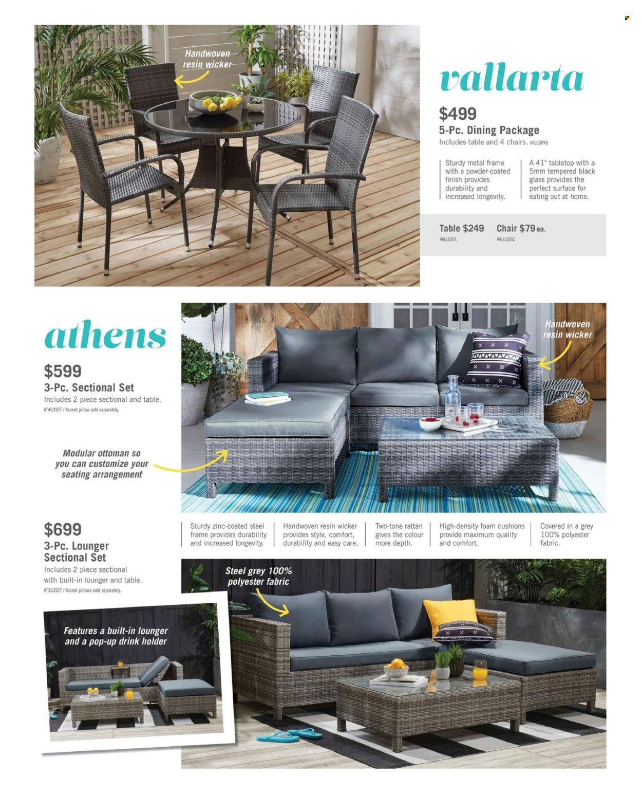 thumbnail - The Brick Flyer - March 01, 2024 - July 31, 2024 - Sales products - cushion, pillow, chair, 2-piece sectional, ottoman, lounger, metal frame. Page 2.