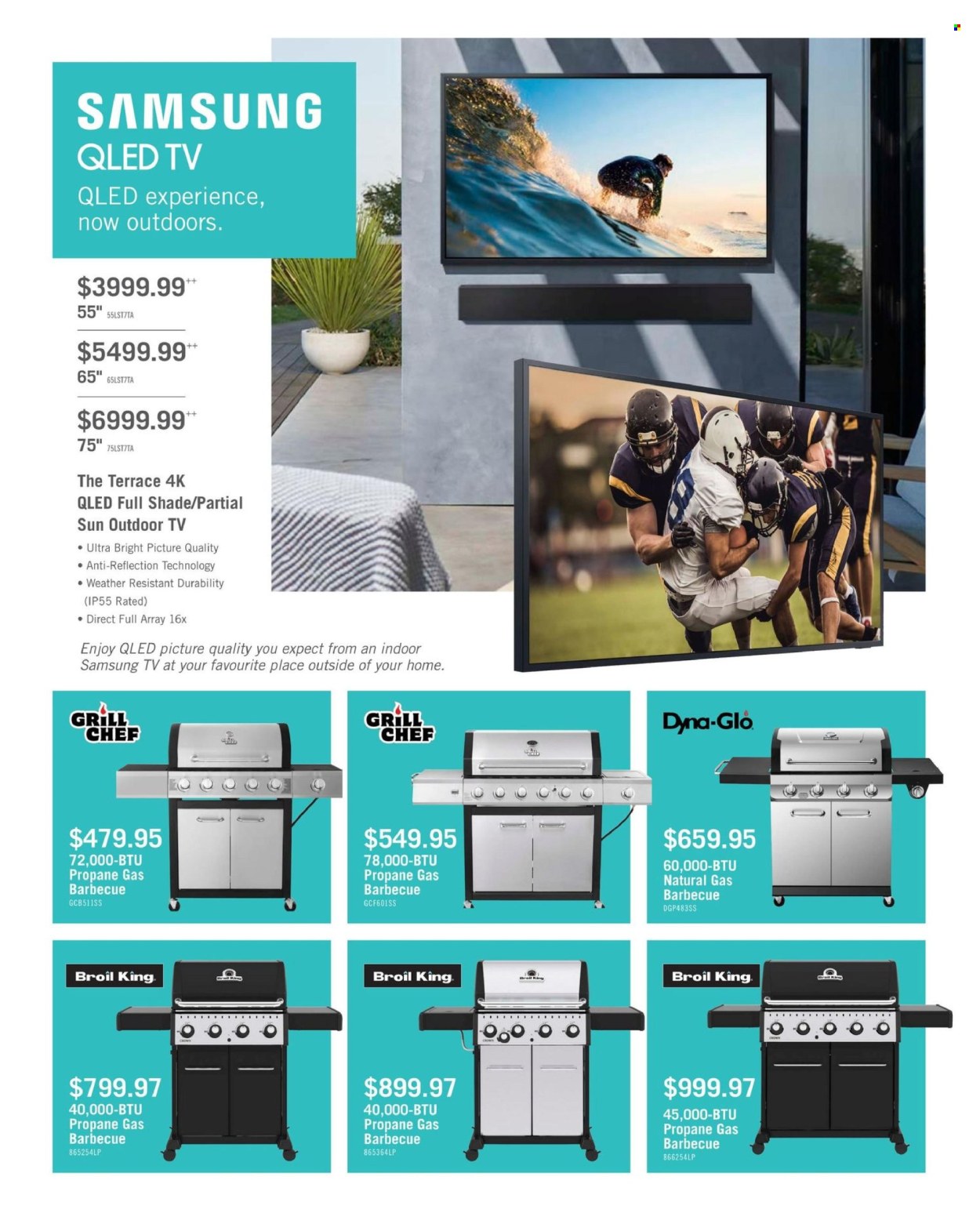 thumbnail - The Brick Flyer - March 01, 2024 - July 31, 2024 - Sales products - Samsung, qled tv, samsung tv, TV, grill. Page 12.