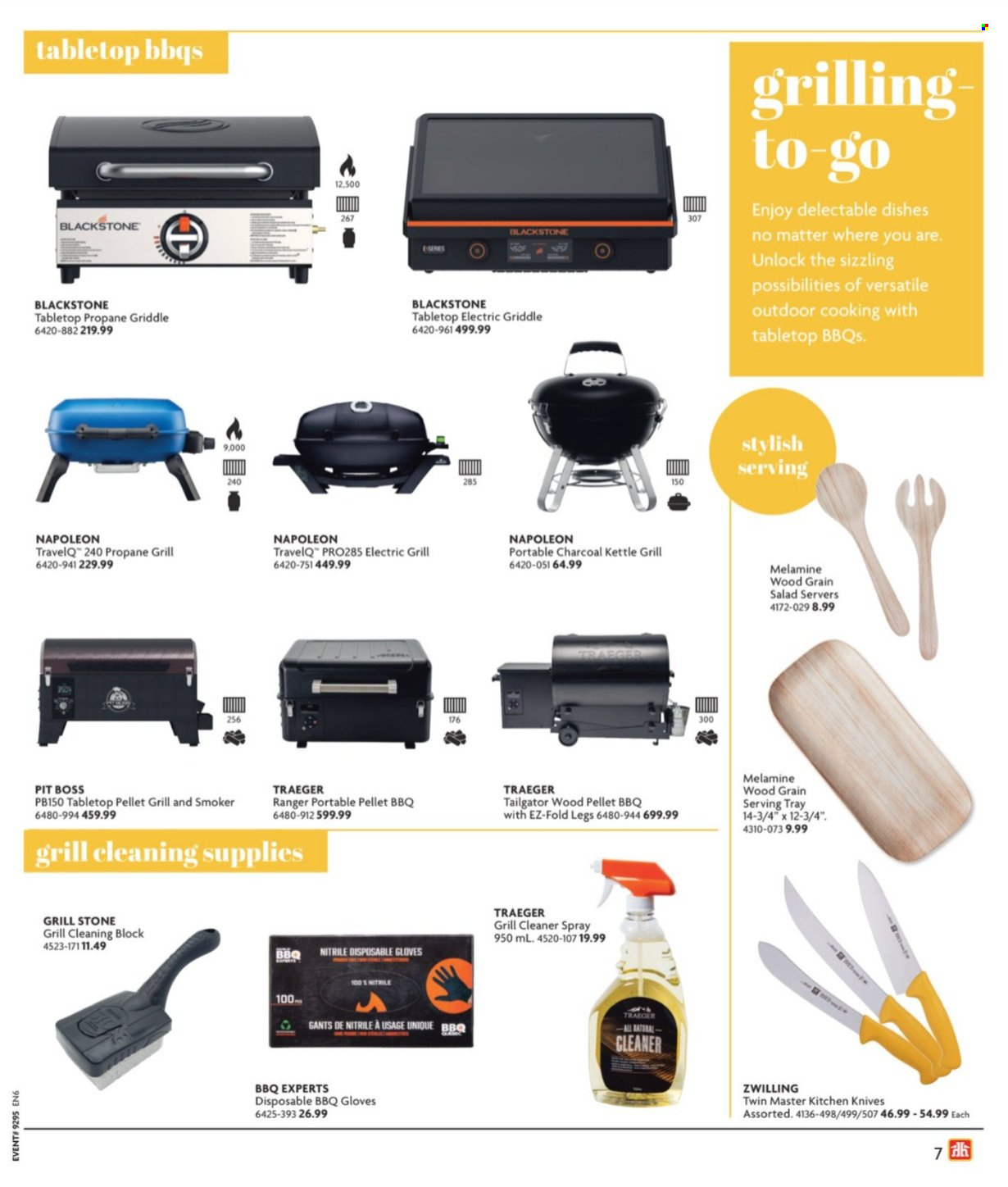 thumbnail - Home Hardware Flyer - March 07, 2024 - May 22, 2024 - Sales products - cleaner, kettle, tray, knife, gloves, grill and smoker, smoker, pellet grill, grill cleaner, griddle, disposable gloves. Page 7.