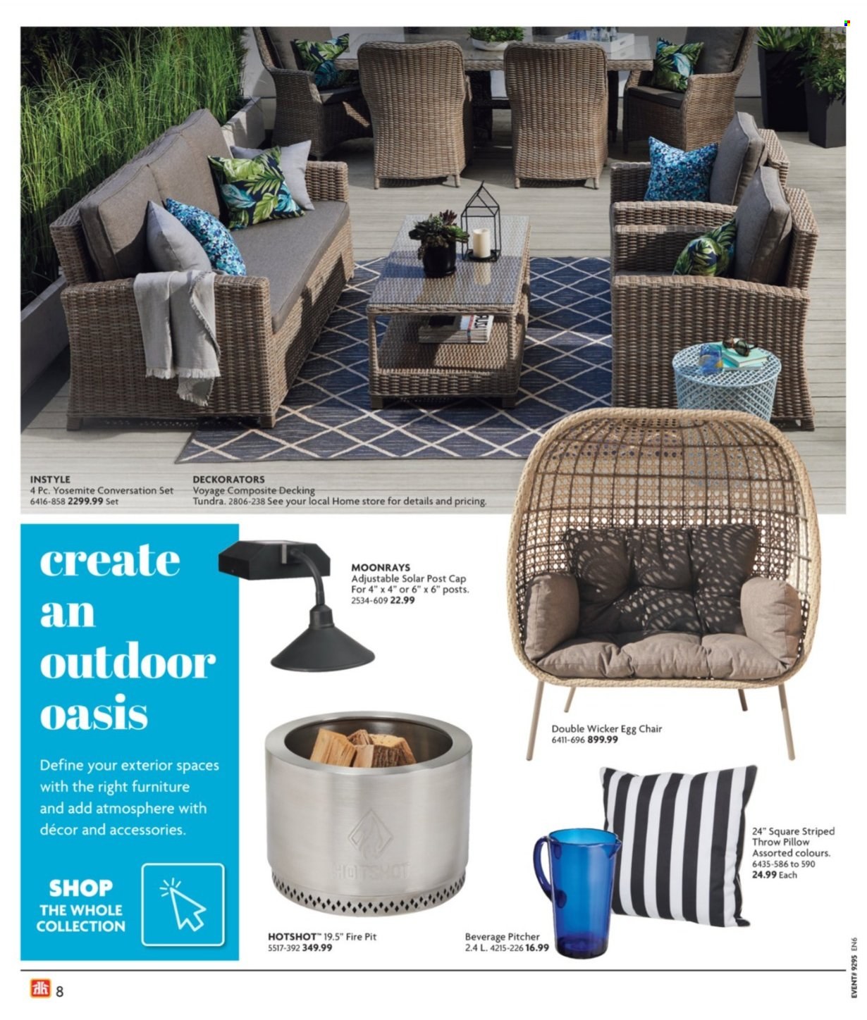 thumbnail - Home Hardware Flyer - March 07, 2024 - May 22, 2024 - Sales products - chair, decking, blanket, fire bowl. Page 8.