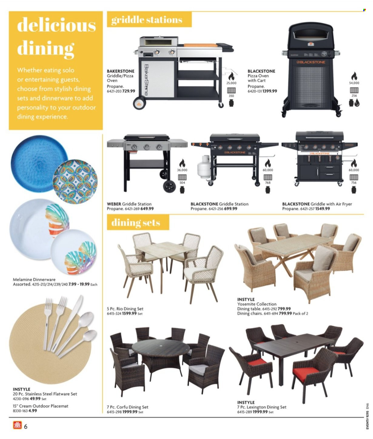 thumbnail - Home Hardware Flyer - March 07, 2024 - May 22, 2024 - Sales products - air fryer, dining set, dining table, table, chair, placemat, cart, Weber, griddle. Page 6.