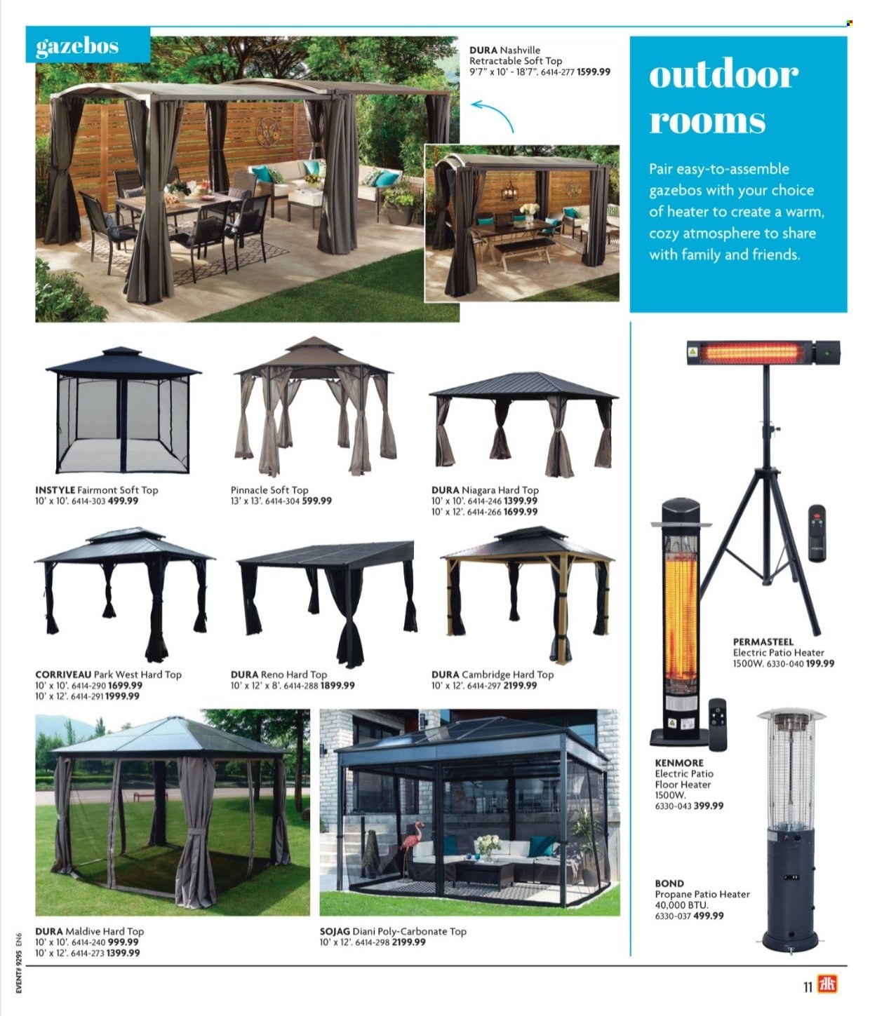 thumbnail - Home Hardware Flyer - March 07, 2024 - May 22, 2024 - Sales products - heater, gazebo. Page 11.