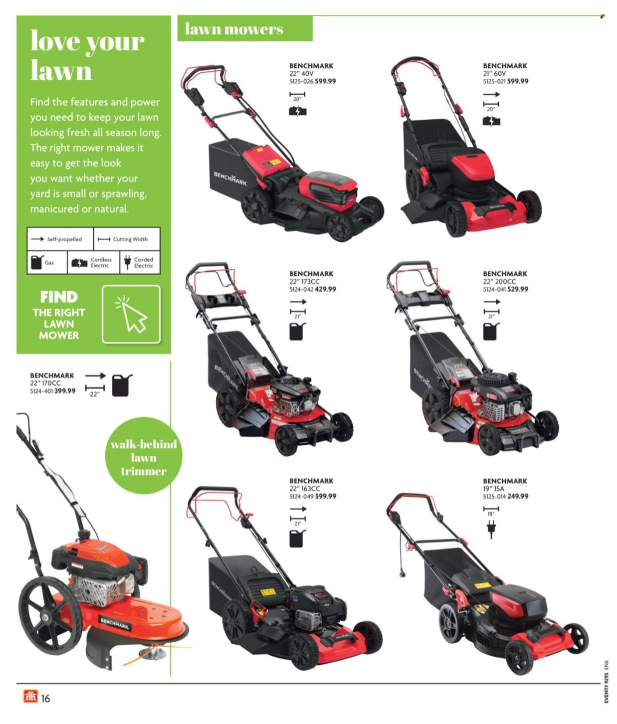 thumbnail - Home Hardware Flyer - March 07, 2024 - May 22, 2024 - Sales products - trimmer, bench, lawn mower. Page 16.