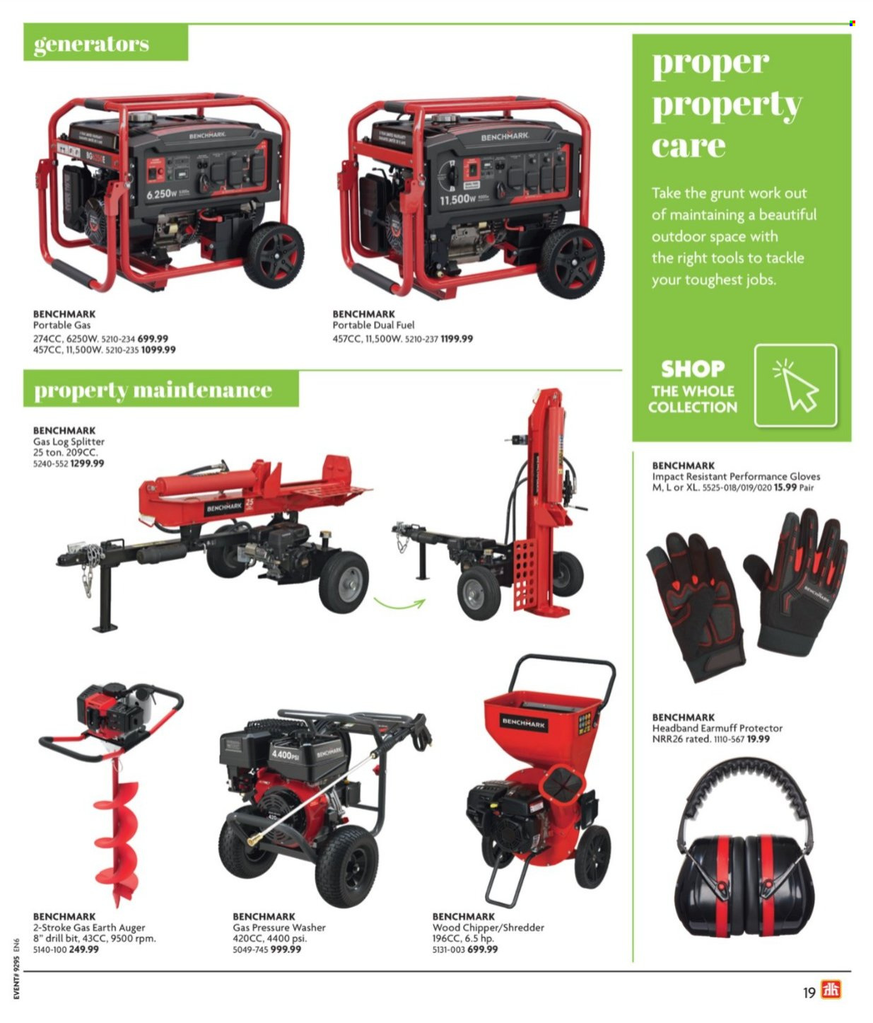 thumbnail - Home Hardware Flyer - March 07, 2024 - May 22, 2024 - Sales products - shredder, chipper, log splitter, gloves, work gloves, pressure washer. Page 19.