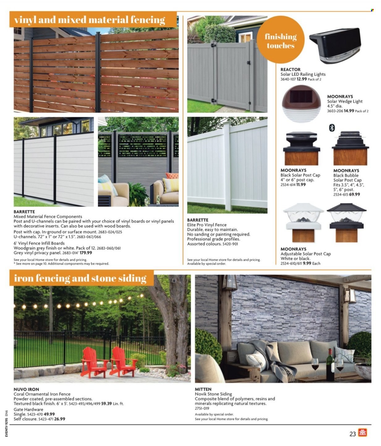 thumbnail - Home Hardware Flyer - March 07, 2024 - May 22, 2024 - Sales products - iron, solar led, siding. Page 23.