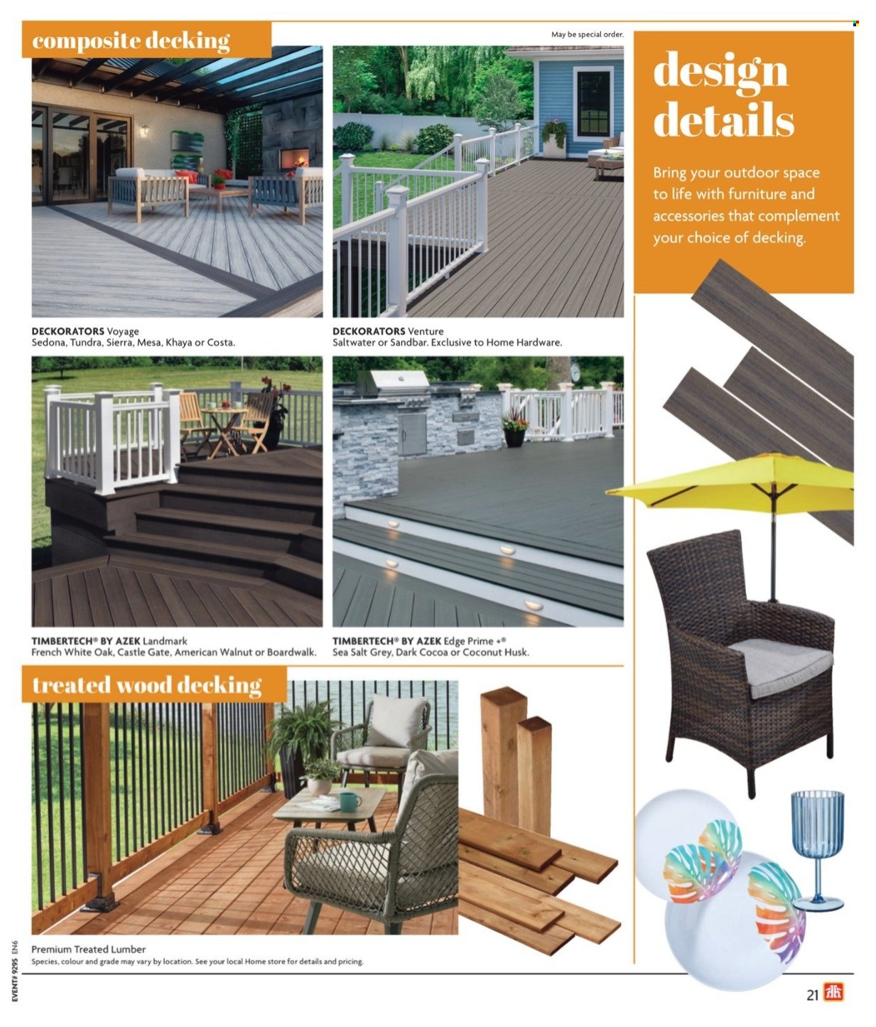 thumbnail - Home Hardware Flyer - March 07, 2024 - May 22, 2024 - Sales products - decking. Page 21.