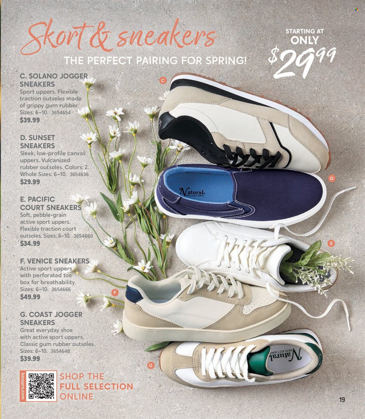 thumbnail - Bass Pro Shops Flyer - Sales products - skort, joggers, shoes, sneakers. Page 19.