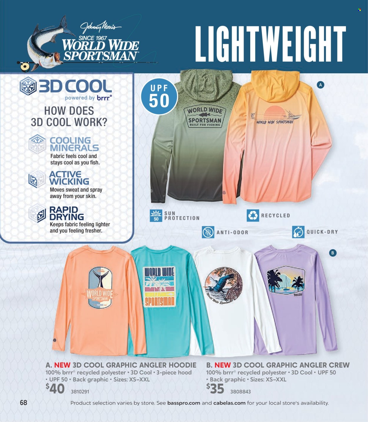 thumbnail - Bass Pro Shops Flyer - Sales products - hoodie. Page 68.