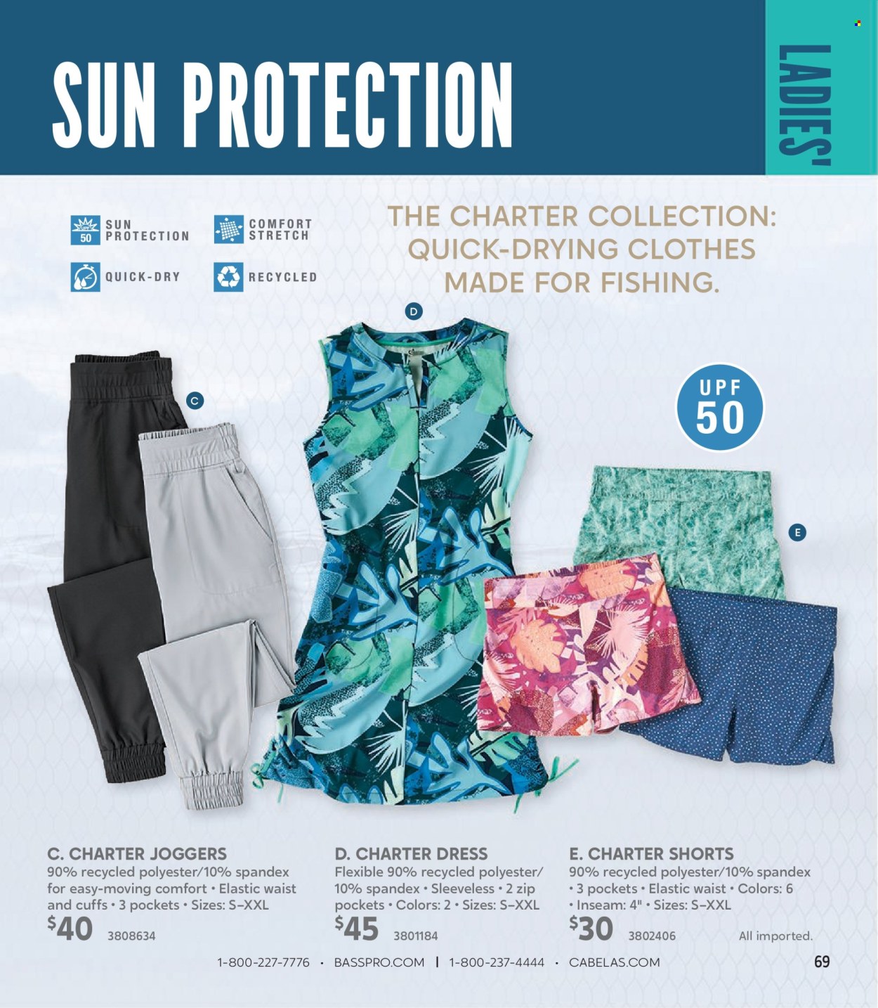 thumbnail - Bass Pro Shops Flyer - Sales products - shorts, dress, joggers. Page 69.