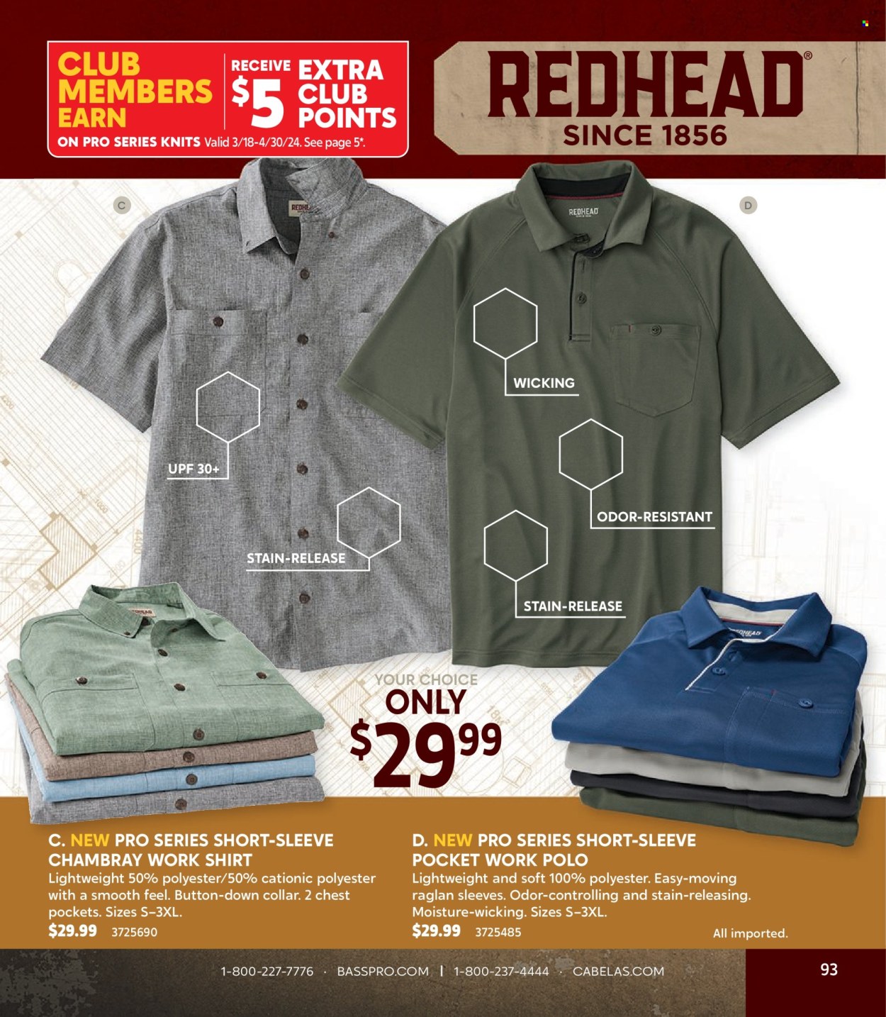 thumbnail - Bass Pro Shops Flyer - Sales products - shirt. Page 93.