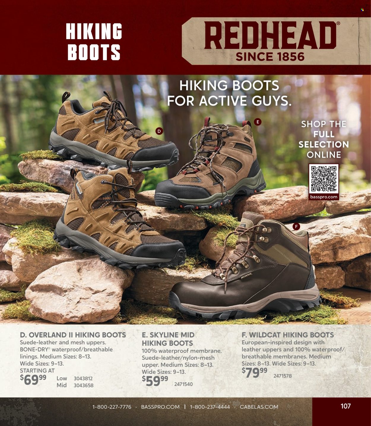 thumbnail - Bass Pro Shops Flyer - Sales products - boots. Page 107.