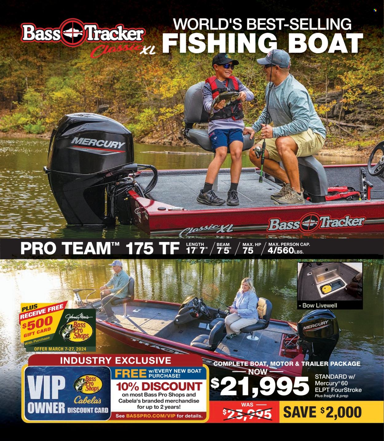 thumbnail - Bass Pro Shops Flyer - Sales products - boat, Bass Pro. Page 6.