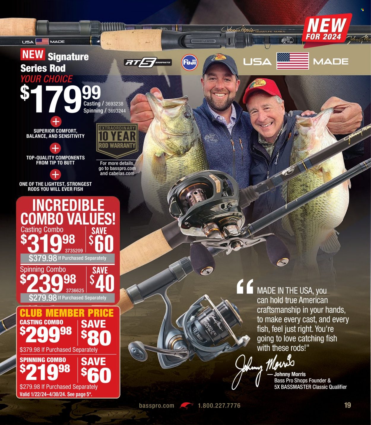 thumbnail - Bass Pro Shops Flyer - Sales products - Bass Pro. Page 19.