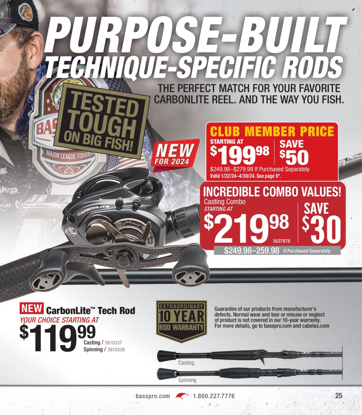 thumbnail - Bass Pro Shops Flyer - Sales products - reel. Page 25.