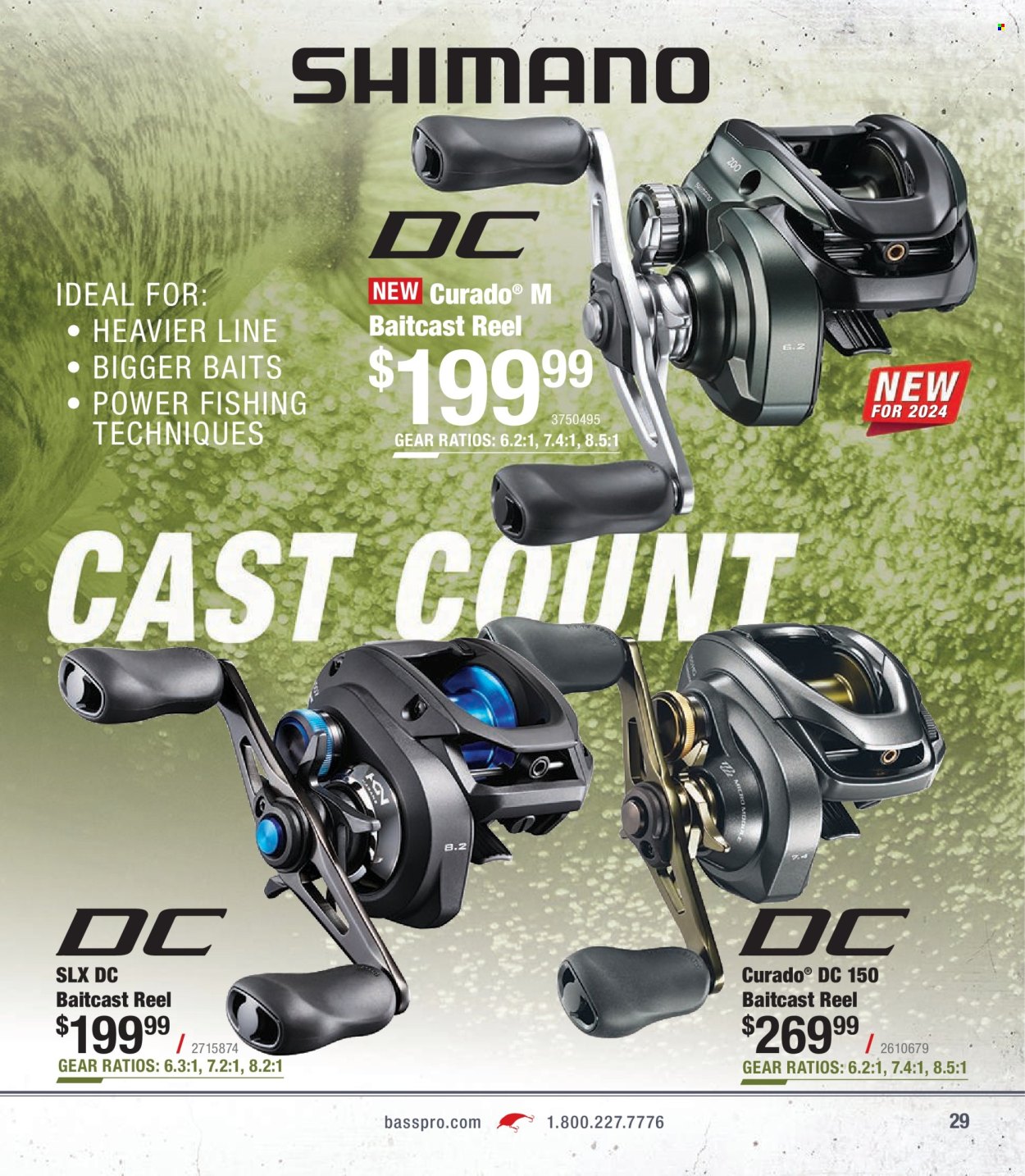 thumbnail - Bass Pro Shops Flyer - Sales products - Shimano, baitcast reel, reel, fishing rod. Page 29.