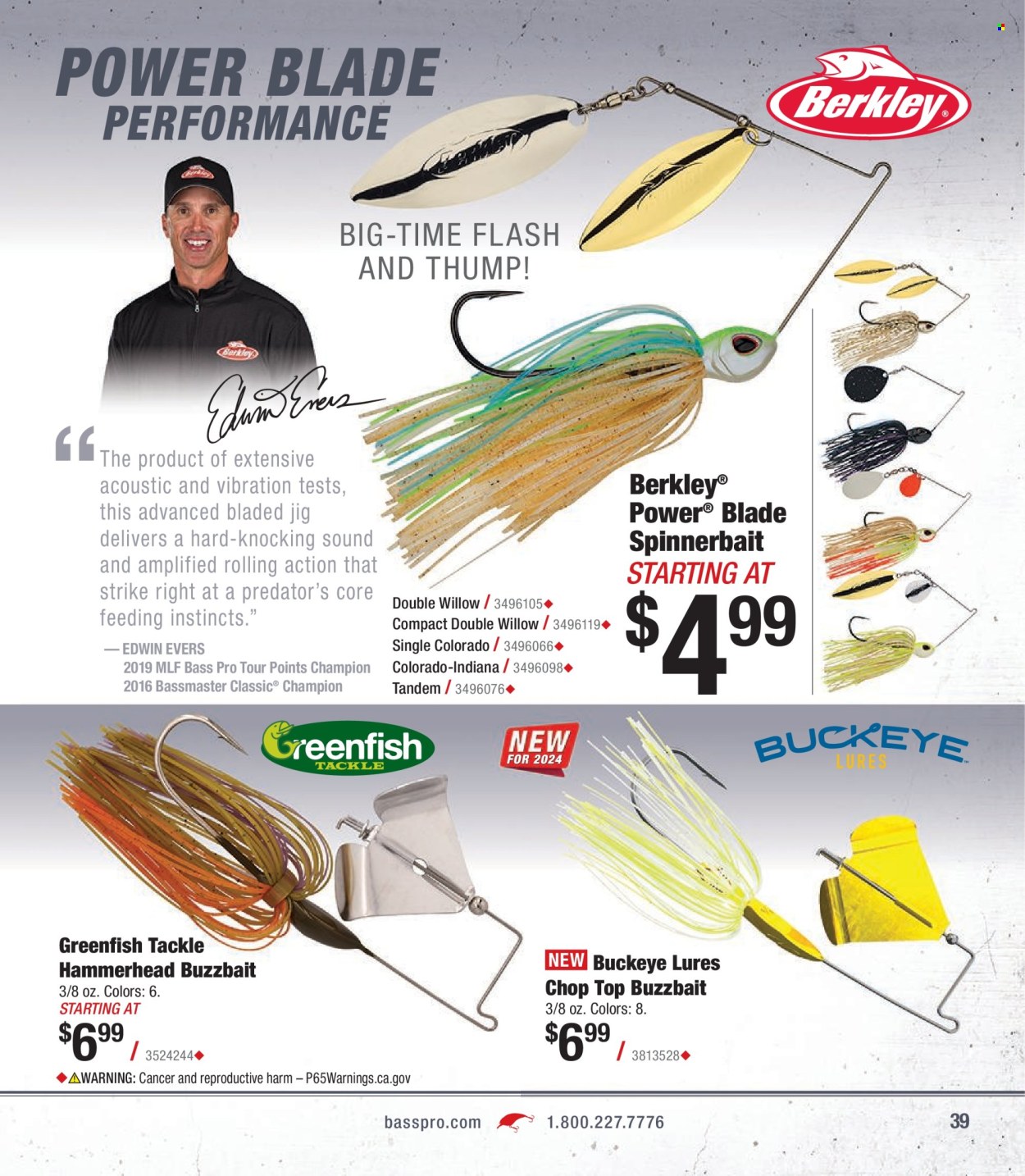 thumbnail - Bass Pro Shops Flyer - Sales products - Bass Pro, jig. Page 39.