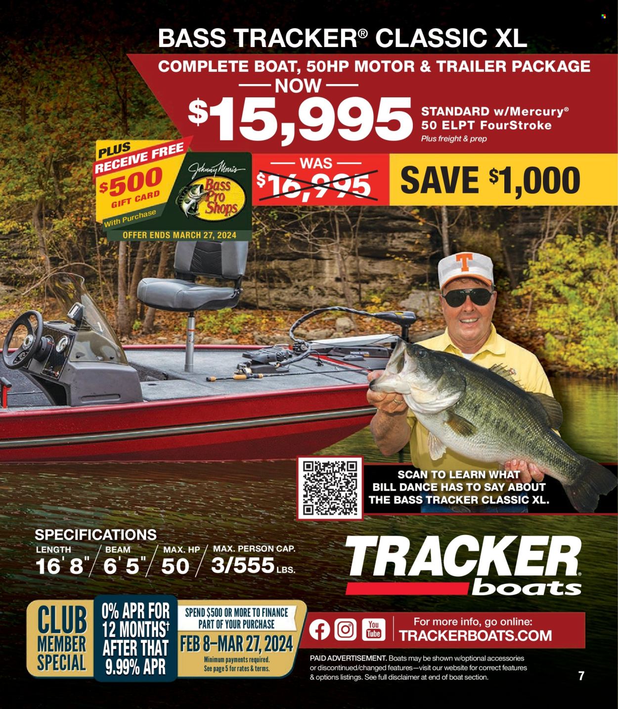 thumbnail - Bass Pro Shops Flyer - Sales products - boat. Page 7.