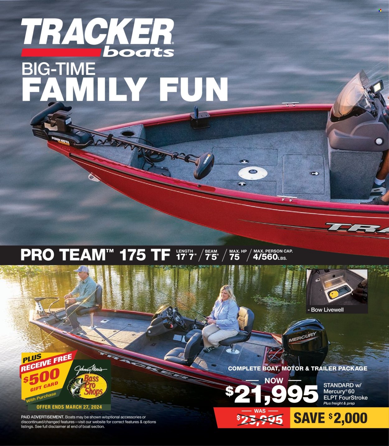 thumbnail - Bass Pro Shops Flyer - Sales products - boat, Bass Pro. Page 8.