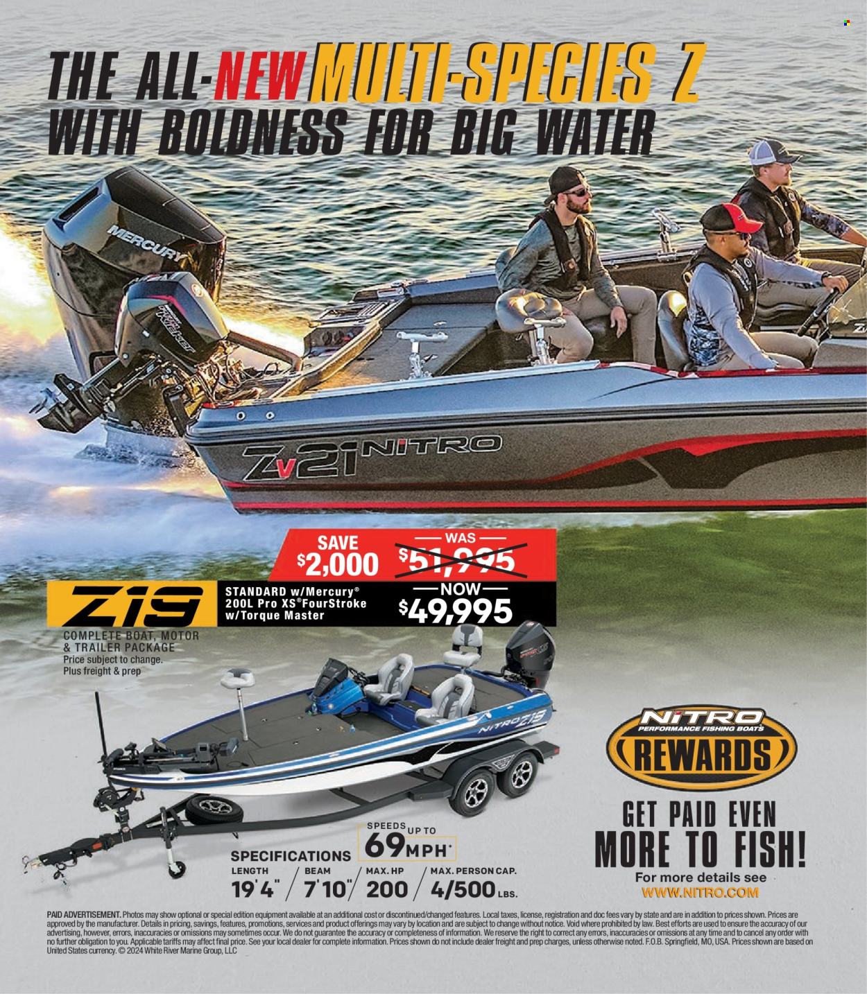 thumbnail - Bass Pro Shops Flyer - Sales products - boat. Page 12.