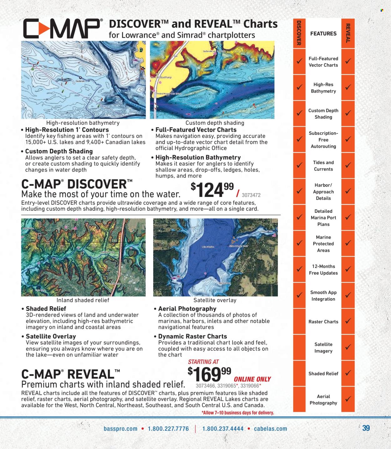 thumbnail - Bass Pro Shops Flyer - Sales products - satellite, Lowrance. Page 39.