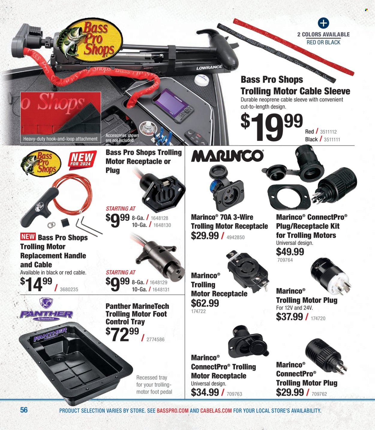 thumbnail - Bass Pro Shops Flyer - Sales products - neoprene, Bass Pro, tray. Page 56.