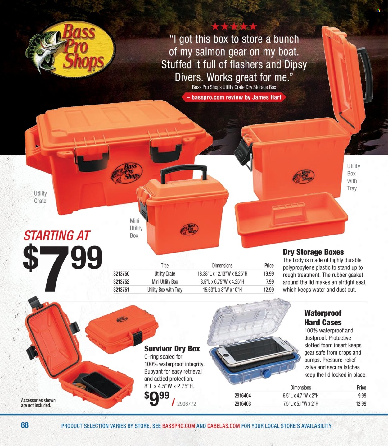 thumbnail - Bass Pro Shops Flyer - Sales products - boat, Bass Pro. Page 68.