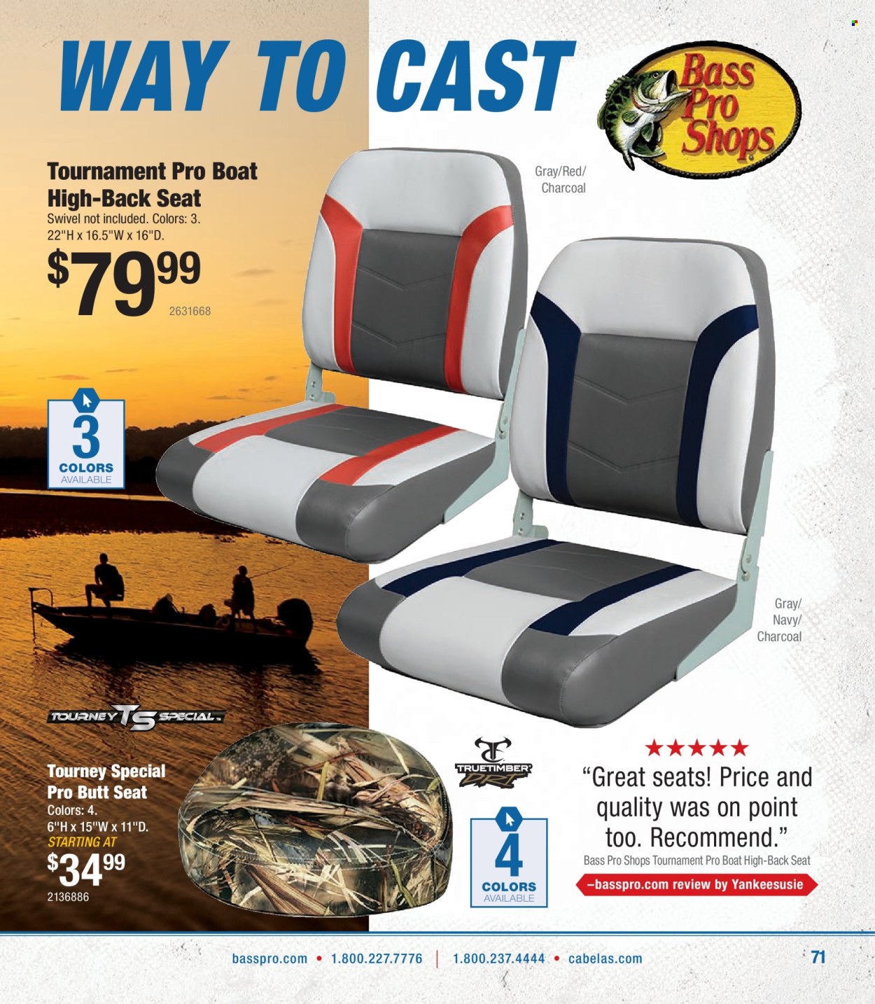 thumbnail - Bass Pro Shops Flyer - Sales products - boat, Bass Pro, charcoal. Page 71.