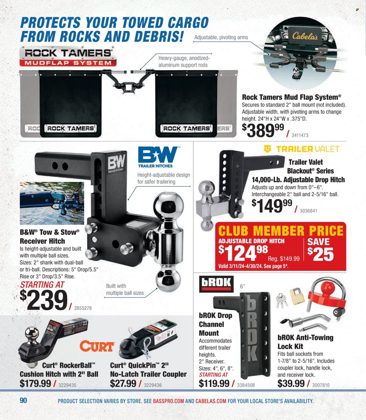 thumbnail - Bass Pro Shops Flyer - Sales products - cushion, blackout, mud flaps. Page 90.