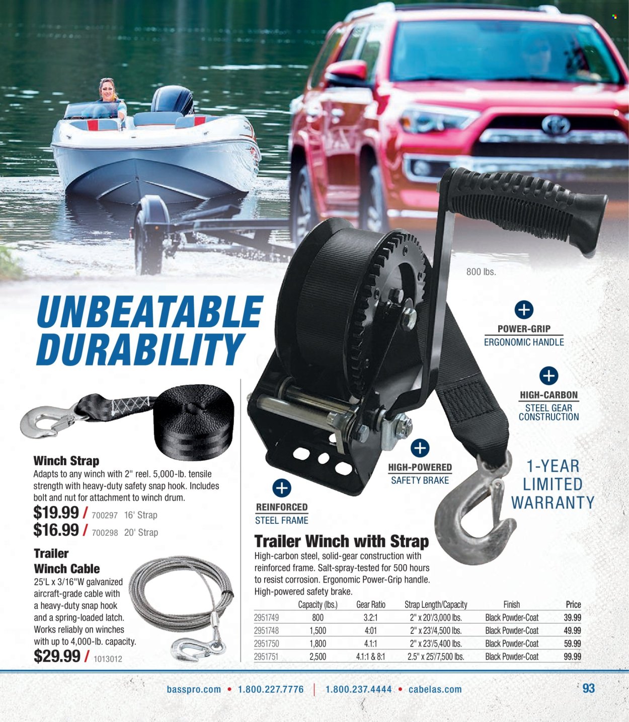 thumbnail - Bass Pro Shops Flyer - Sales products - reel, strap. Page 93.