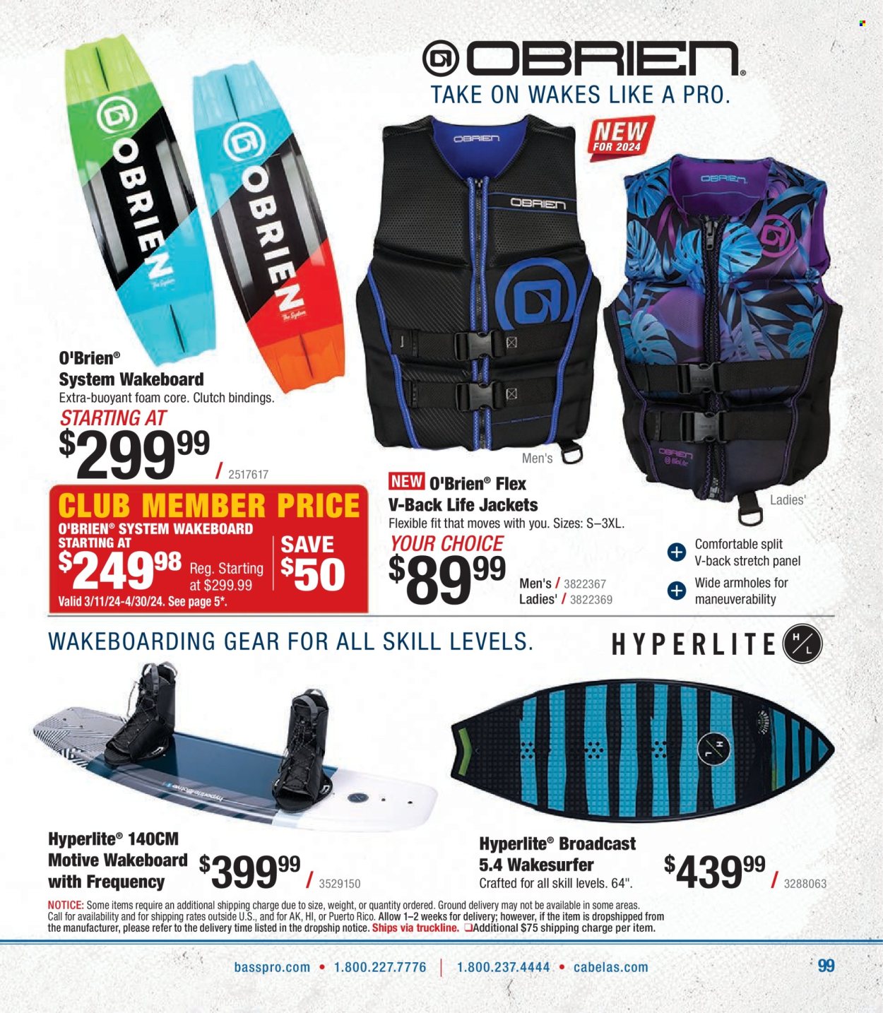 thumbnail - Bass Pro Shops Flyer - Sales products - jacket, life jacket. Page 99.