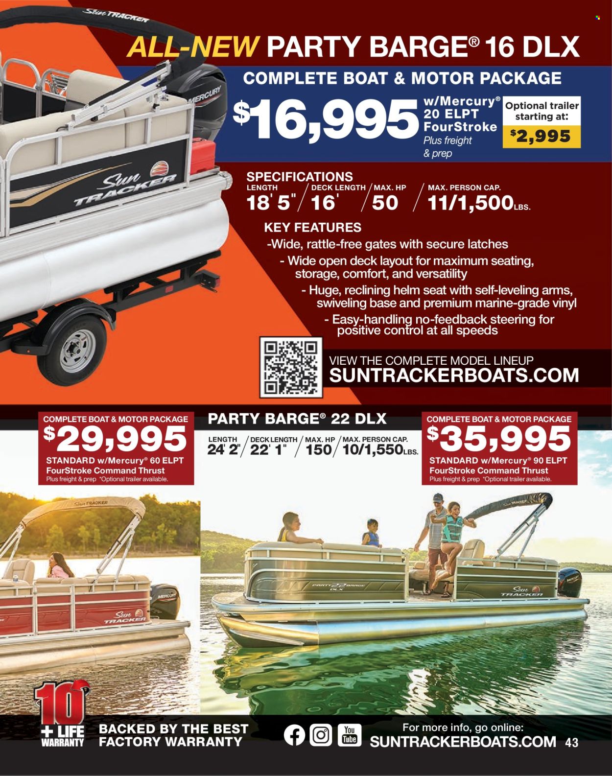 thumbnail - Bass Pro Shops Flyer - Sales products - boat. Page 43.