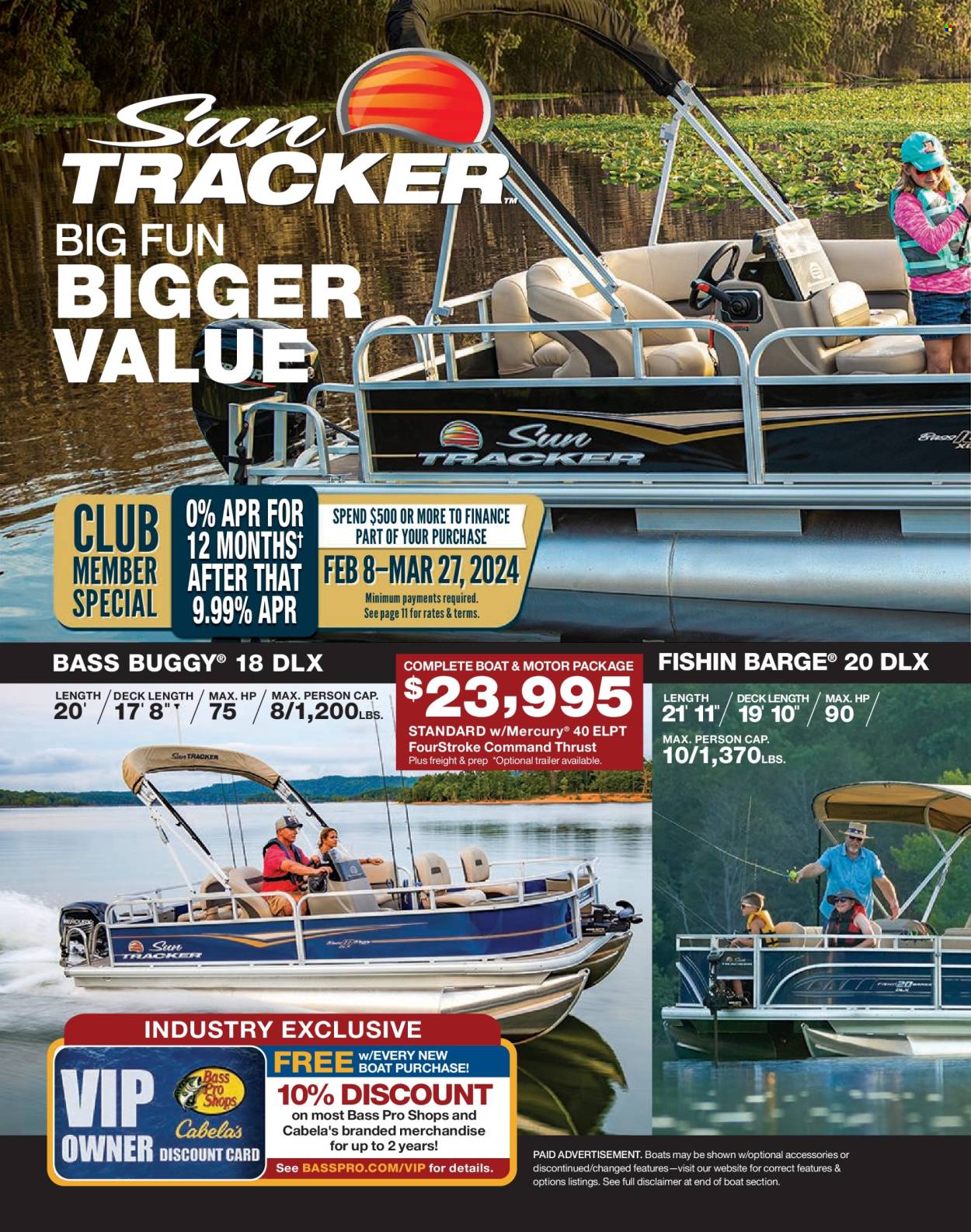 thumbnail - Bass Pro Shops Flyer - Sales products - boat, Bass Pro. Page 44.