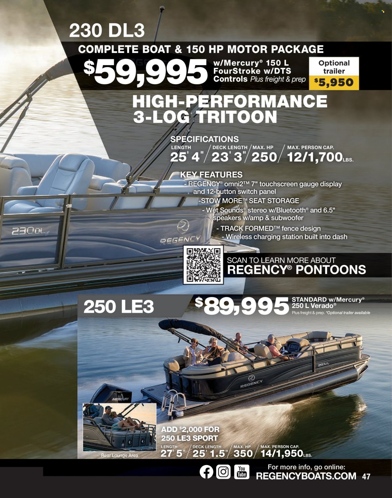 thumbnail - Bass Pro Shops Flyer - Sales products - speaker, subwoofer, boat. Page 47.