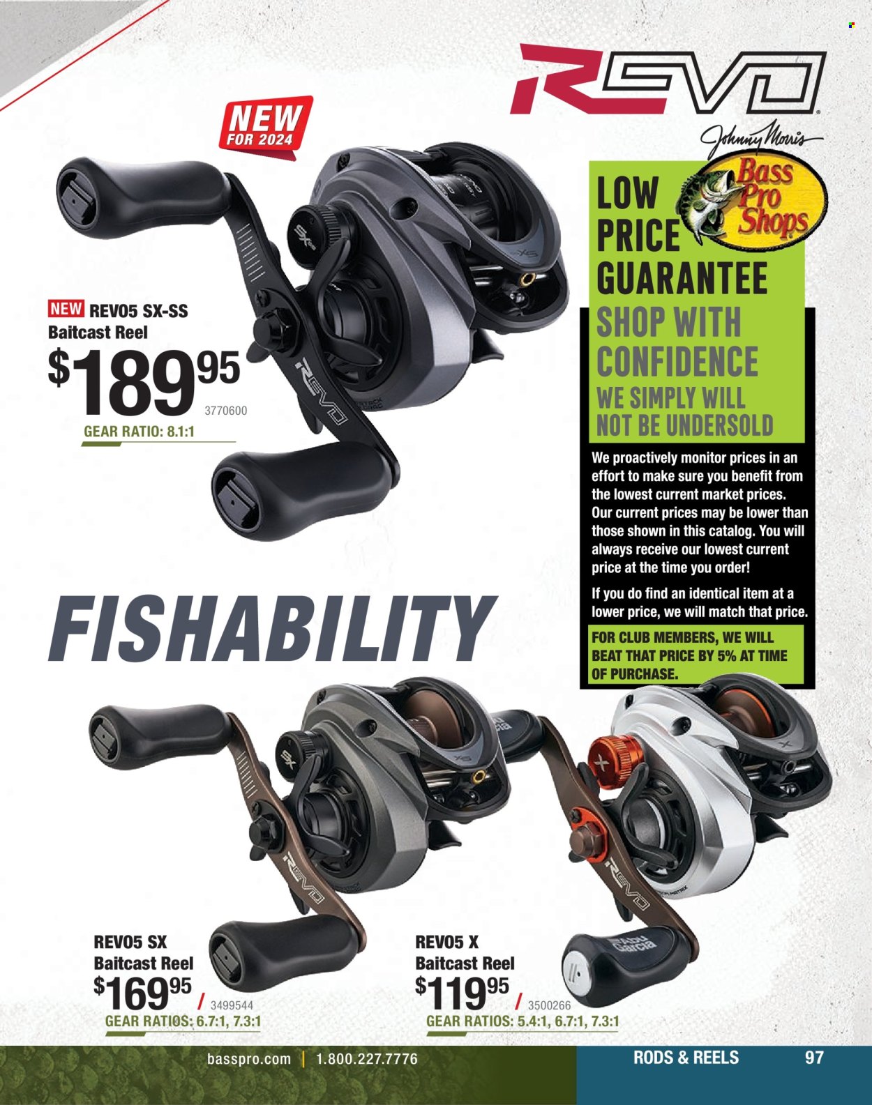 thumbnail - Bass Pro Shops Flyer - Sales products - Bass Pro, baitcast reel, reel. Page 97.