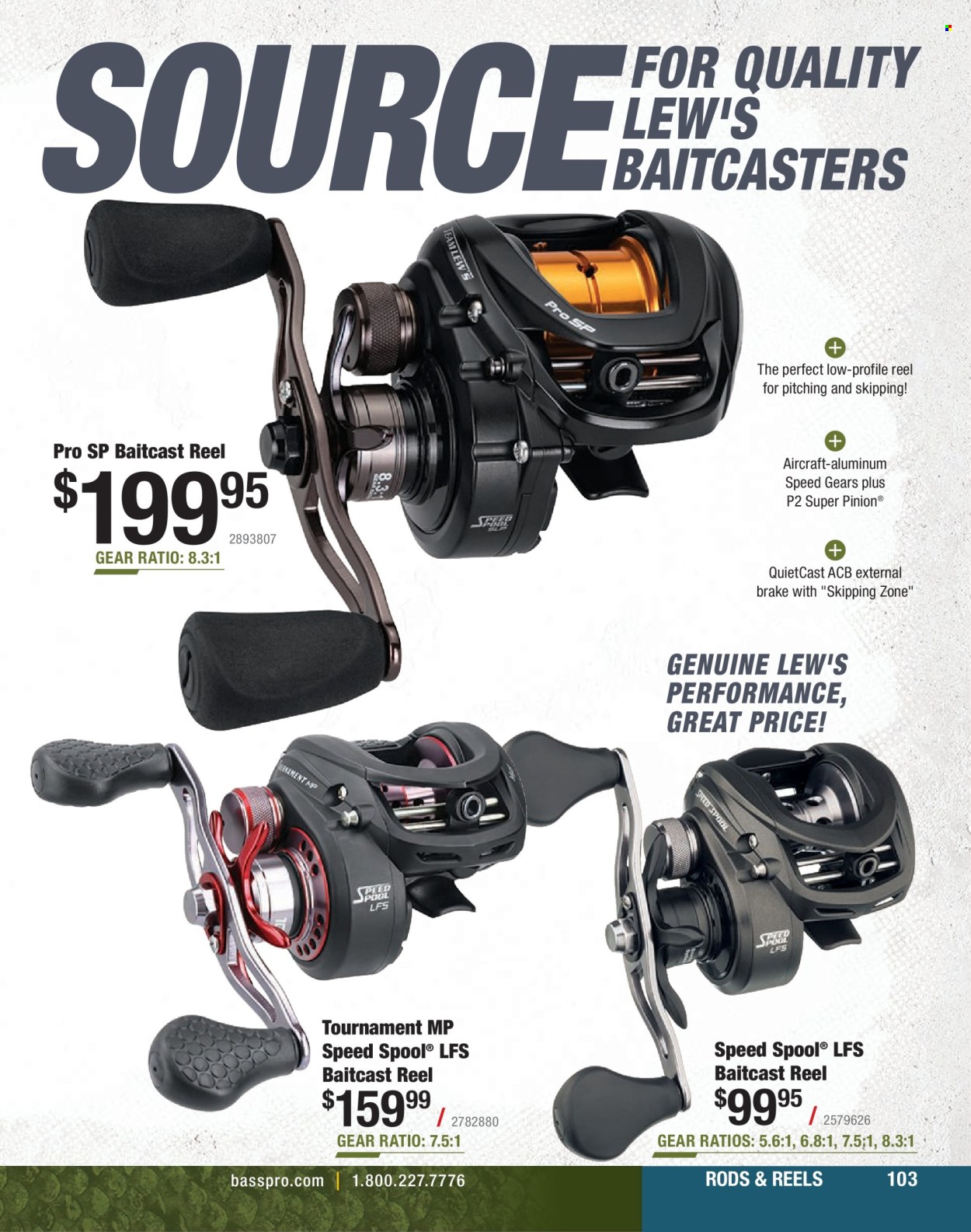 thumbnail - Bass Pro Shops Flyer - Sales products - baitcast reel, reel, pool. Page 103.