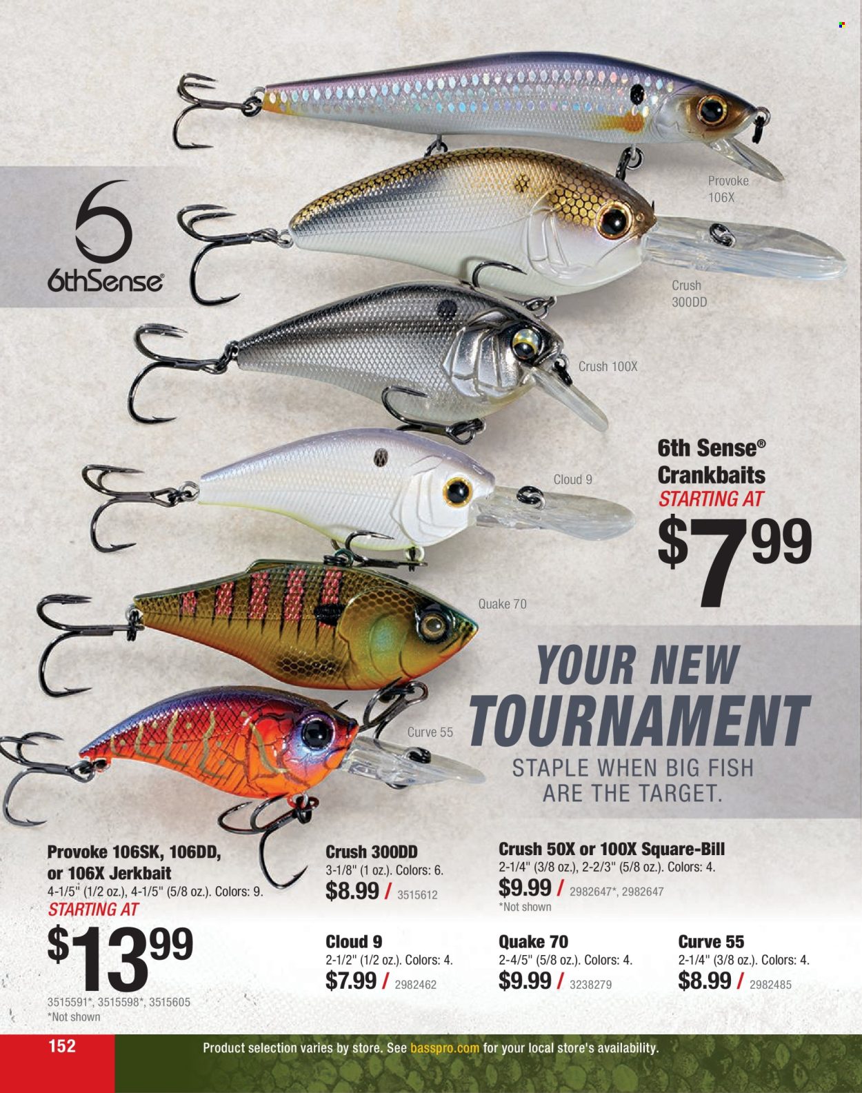 thumbnail - Bass Pro Shops Flyer - Sales products - Cloud 9. Page 152.