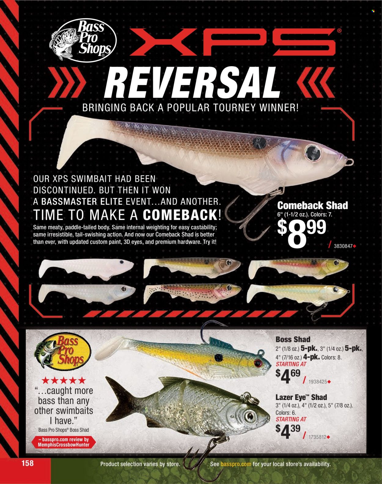 thumbnail - Bass Pro Shops Flyer - Sales products - Bass Pro. Page 158.