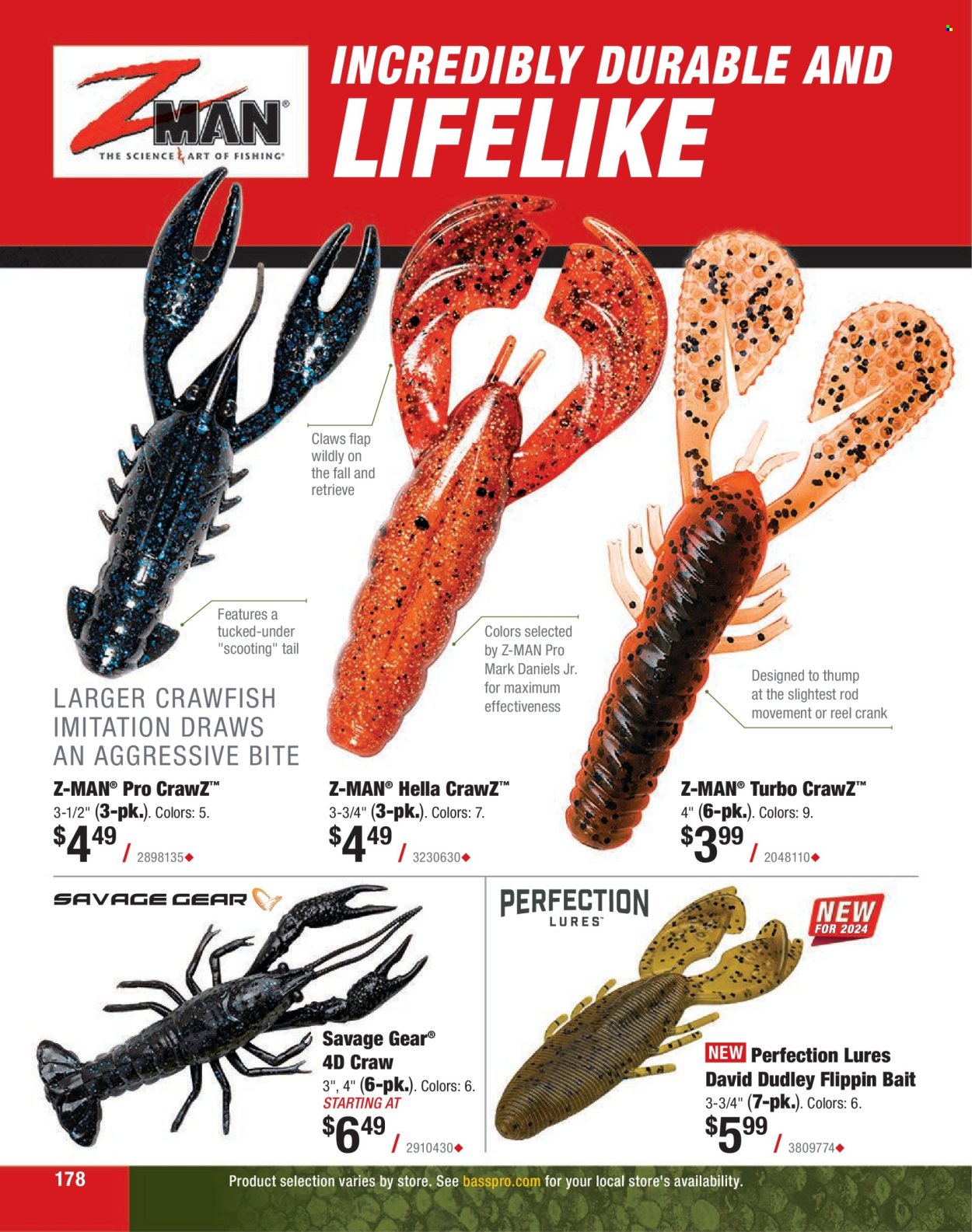 thumbnail - Bass Pro Shops Flyer - Sales products - Savage Gear, reel, savage, fishing rod. Page 178.