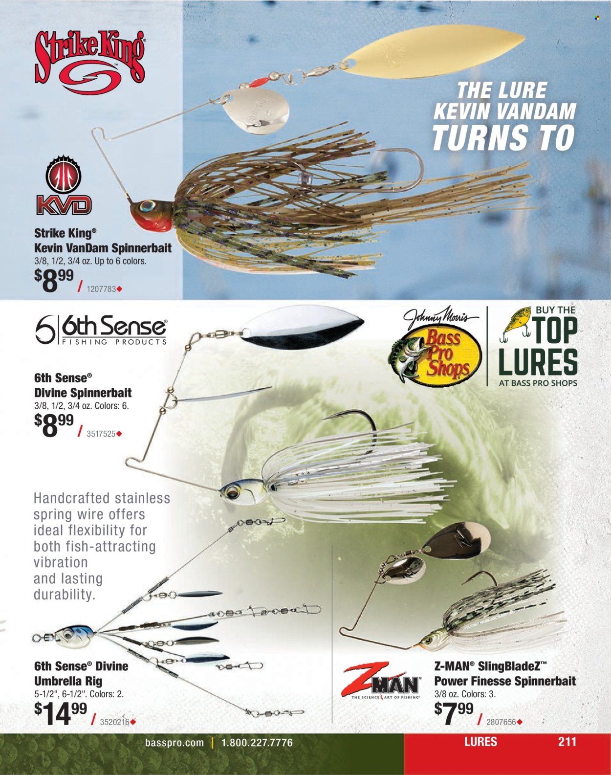thumbnail - Bass Pro Shops Flyer - Sales products - umbrella, Bass Pro. Page 211.