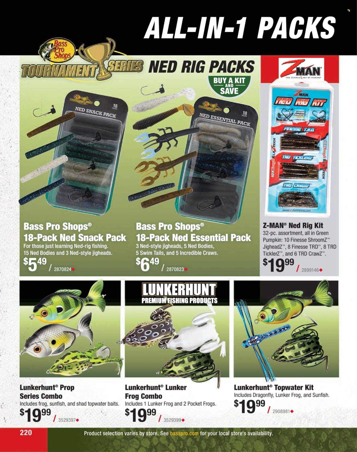 thumbnail - Bass Pro Shops Flyer - Sales products - Bass Pro. Page 220.