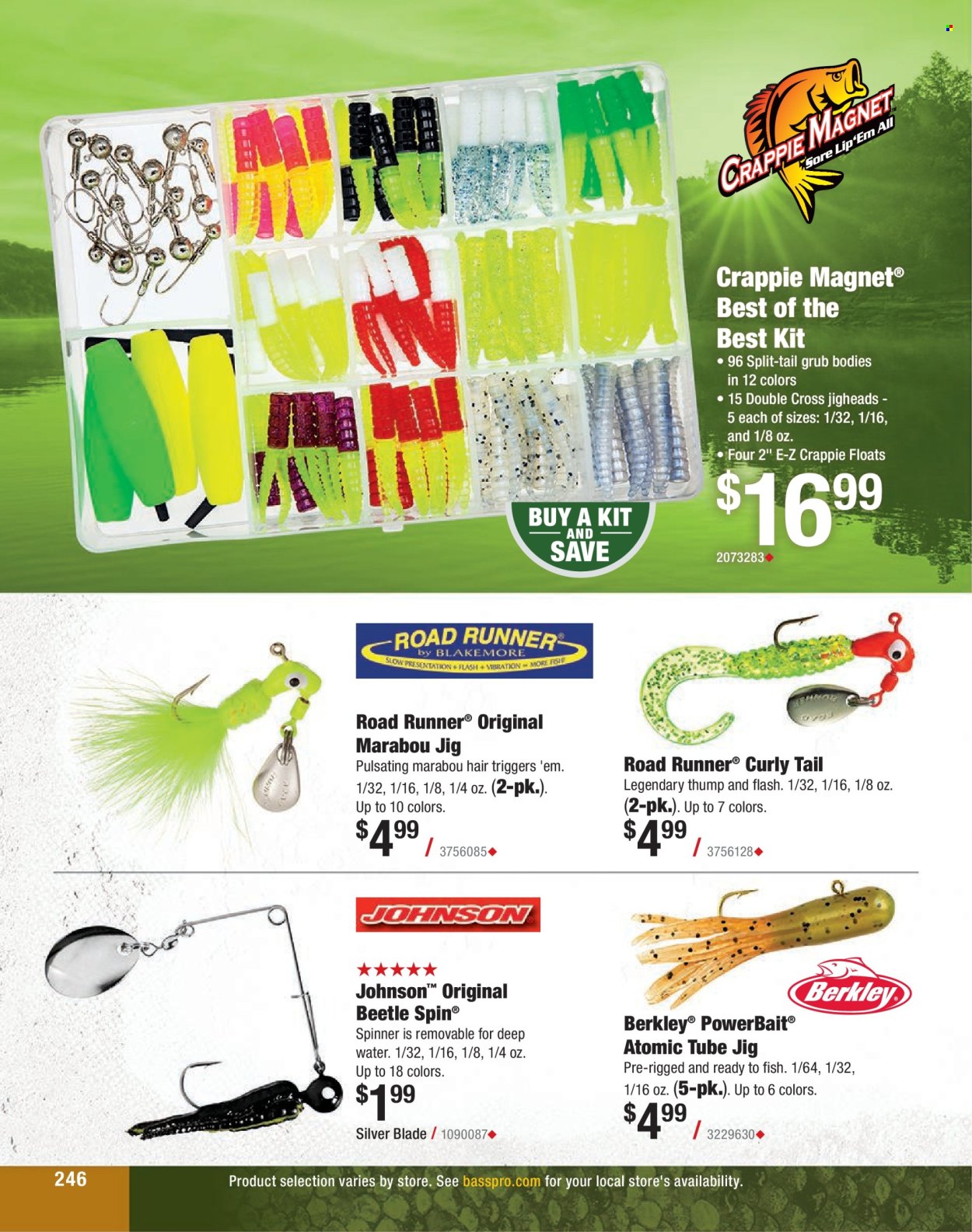 thumbnail - Bass Pro Shops Flyer - Sales products - Atomic, jig. Page 246.