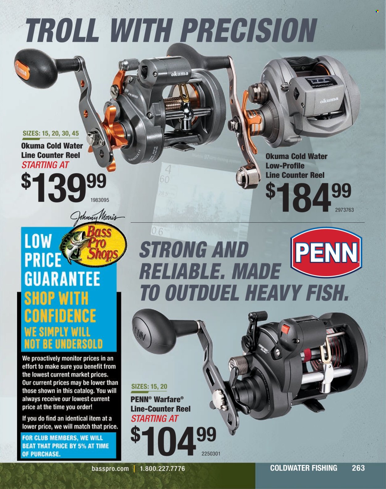 thumbnail - Bass Pro Shops Flyer - Sales products - Bass Pro, reel, fishing rod, Penn. Page 263.