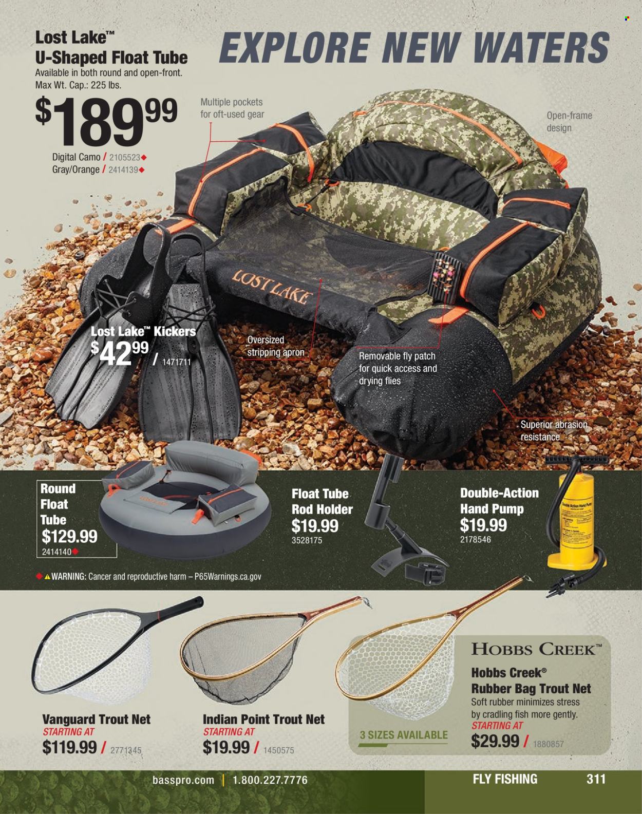 thumbnail - Bass Pro Shops Flyer - Sales products - pump, rod holder. Page 311.