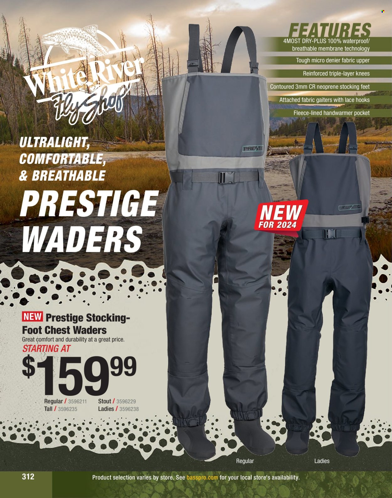 thumbnail - Bass Pro Shops Flyer - Sales products - neoprene. Page 312.